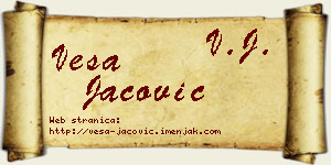Vesa Jačović vizit kartica